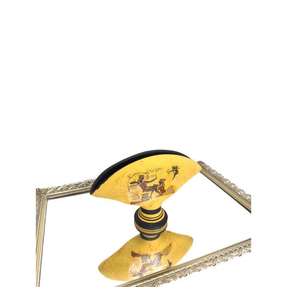 Vintage Napkin holder ceramic with ancient Greek performances - Picture 1 of 10